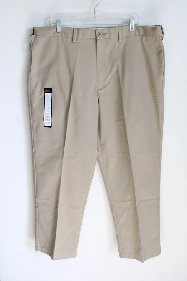 Earrings NEW Architect Premium Classic Fit Tan Flat Front Khaki Pant 42X29 Architect Earrings NEW Architect Premium Classic Fit Tan Flat Front Khaki Pant 42X29 Architect