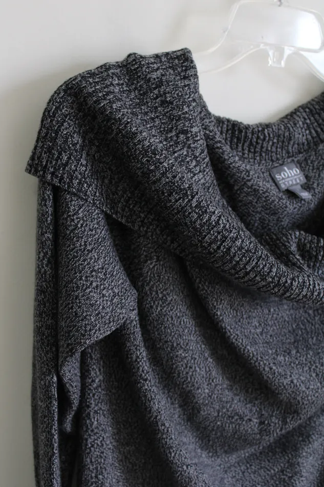 Earrings New York Company Soho Street New York Co Gray Knit Cowl Neck Sweater Dress L