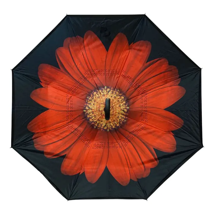 Earrings NUFOOT Red Petal Topsy Turvy Umbrella