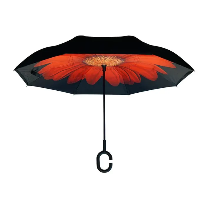Earrings NUFOOT Red Petal Topsy Turvy Umbrella
