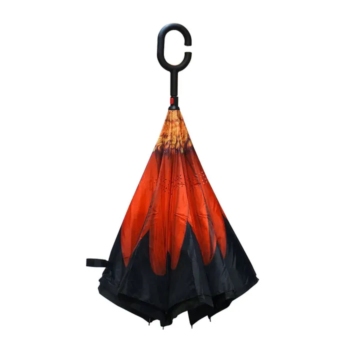 Earrings NUFOOT Red Petal Topsy Turvy Umbrella