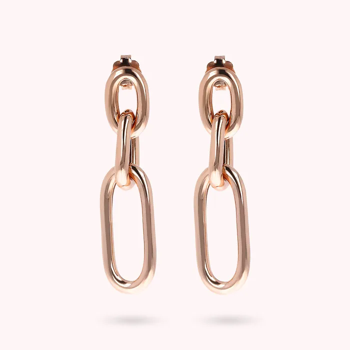 Earrings Orecchini Pendenti con Maglie Alternate Bronzallure