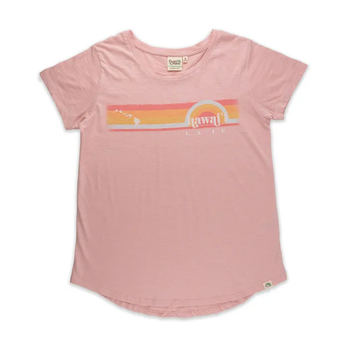 Earrings Pacific Creations Rainbow Laie Hawaii Ladies Tee Shirt Dusty Pink TANKSTREAM
