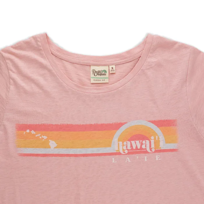 Earrings Pacific Creations Rainbow Laie Hawaii Ladies Tee Shirt Dusty Pink TANKSTREAM