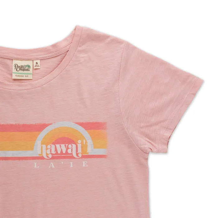 Earrings Pacific Creations Rainbow Laie Hawaii Ladies Tee Shirt Dusty Pink TANKSTREAM