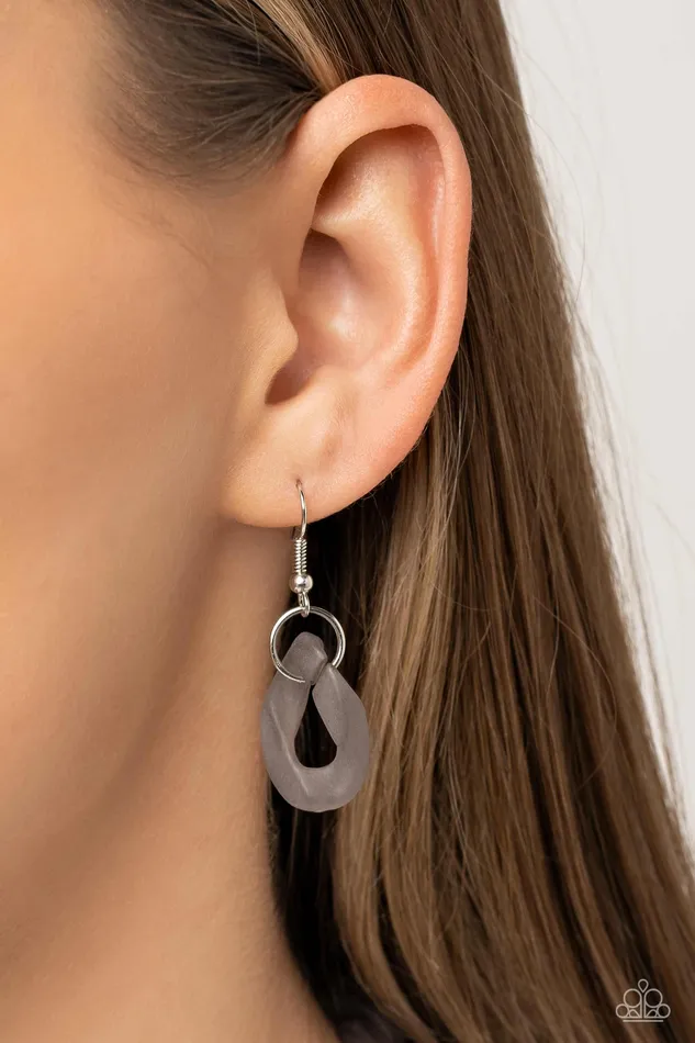 Earrings Paparazzi Accessories Curb Your Enthusiasm Silver