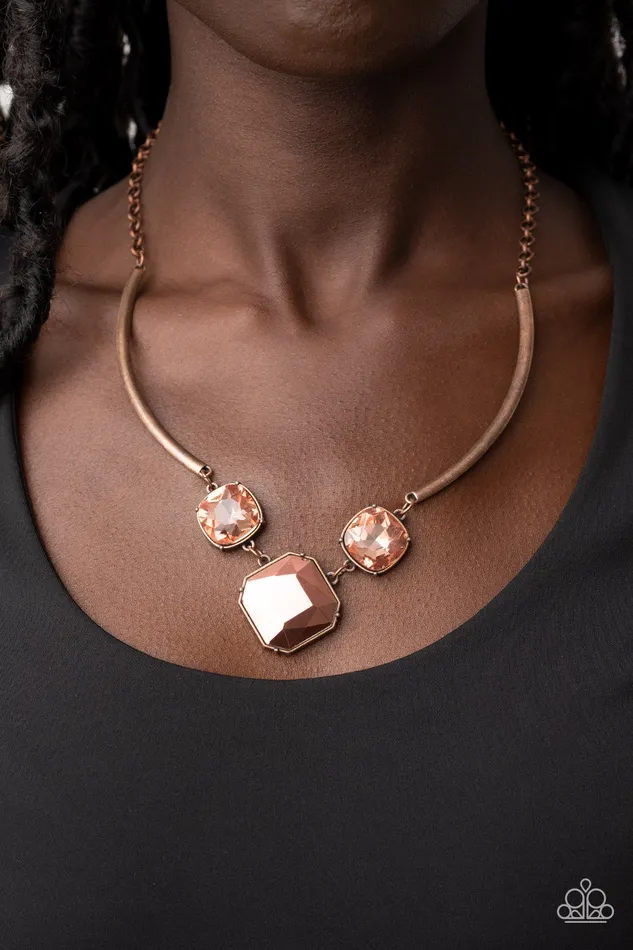 Earrings Paparazzi Accessories Divine IRIDESCENCE Copper