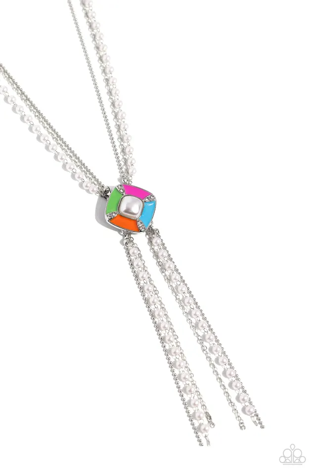 Earrings Paparazzi Accessories I Pinky SQUARE Multi