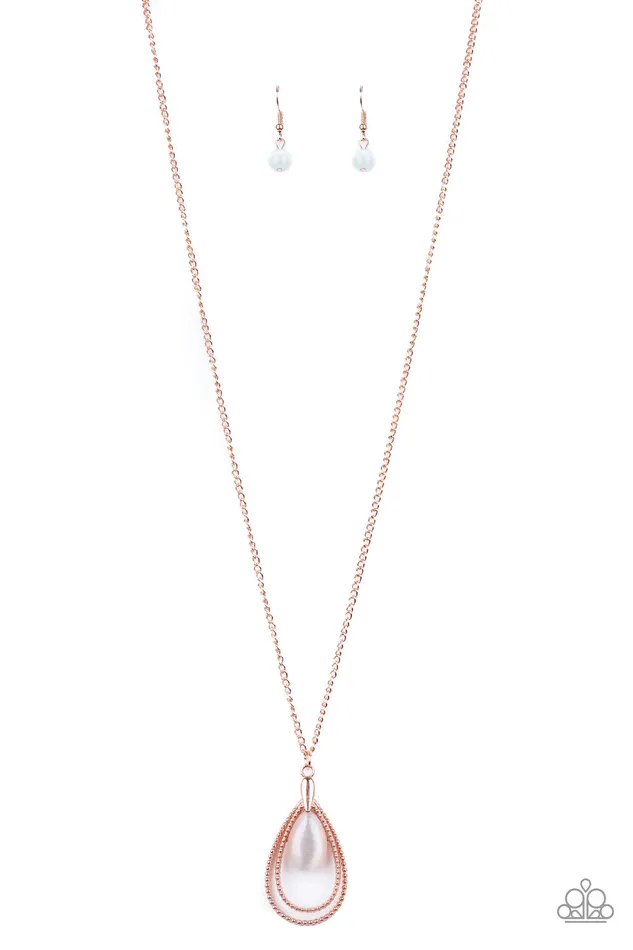 Earrings Paparazzi Accessories Teardrop Tranquility Copper