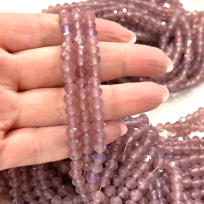 Earrings Peppy Beads 6mm Crystal faceted rondelle beads PBC6C152