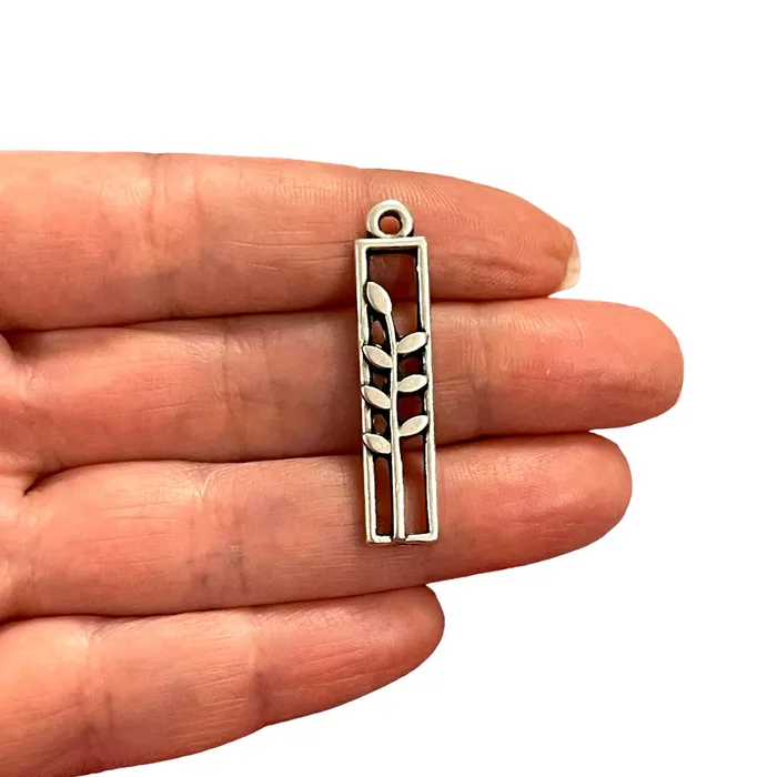 Earrings Peppy Beads Antique Silver Plated Wheat Ear Charms Silver Wheat Ear Charms 2 pcs in a pack Earrings Peppy Beads Antique Silver Plated Wheat Ear Charms Silver Wheat Ear Charms 2 pcs in a pack