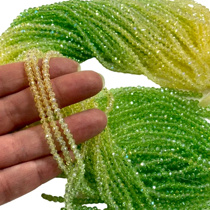 Earrings Peppy Beads Crystal faceted rondelle 3mm Beads PBC3C113