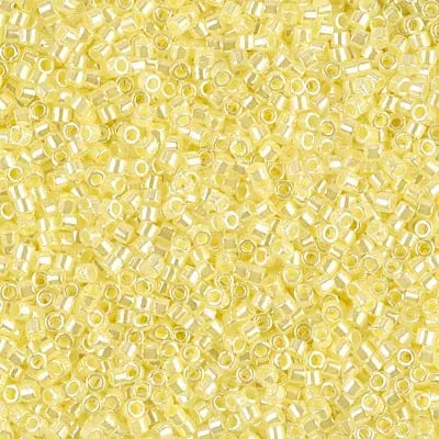Earrings Peppy Beads DB0232 Lined Crystal Pale Yellow Luster Miyuki Delica 110 Earrings Peppy Beads DB0232 Lined Crystal Pale Yellow Luster Miyuki Delica 110