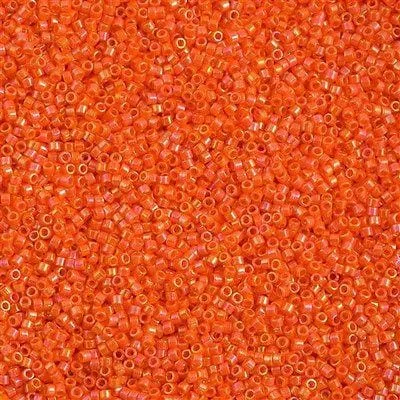 Earrings Peppy Beads DB1573 Opaque Mandarine AB Miyuki Delica 110