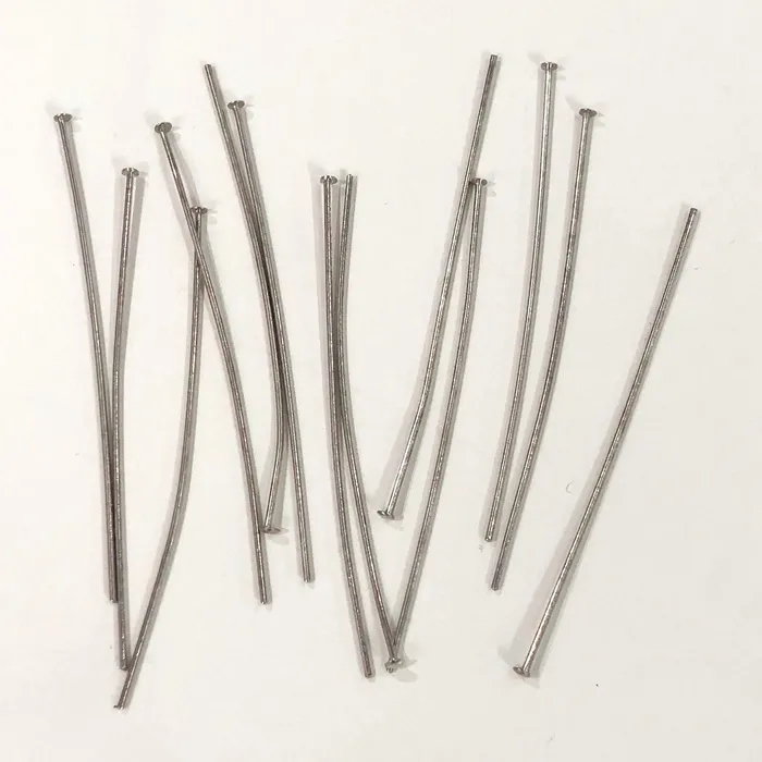 Earrings Peppy Beads Rhodium Plated Head pins 08mm by 60mm Rhodium Plated Head Pins 60mm Earrings Peppy Beads Rhodium Plated Head pins 08mm by 60mm Rhodium Plated Head Pins 60mm