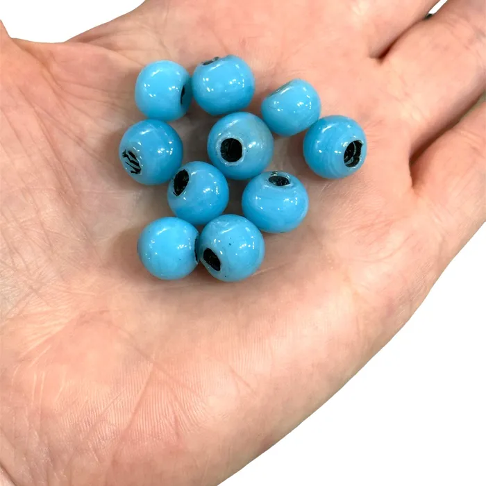 Earrings Peppy Beads Traditional Turkish Artisan Handmade Round Glass Beads Large Hole Glass Beads 10 Beads in a pack
