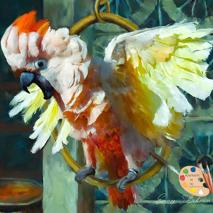 Earrings Portraits by NC Moluccan Bird Portrait Tango
