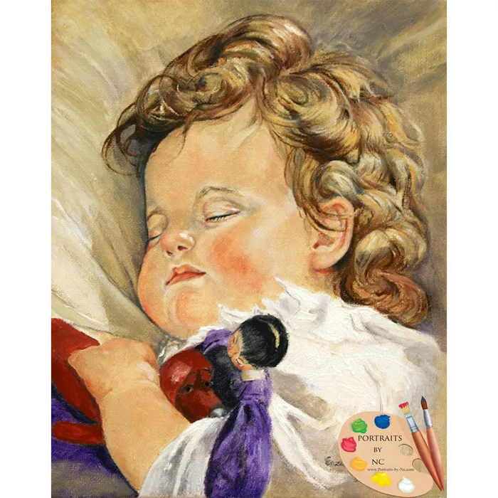 Earrings Portraits by NC Sweet Dreams Original Oil Painting