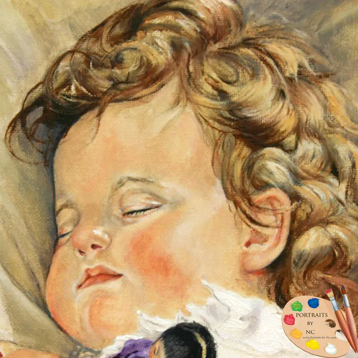 Earrings Portraits by NC Sweet Dreams Original Oil Painting