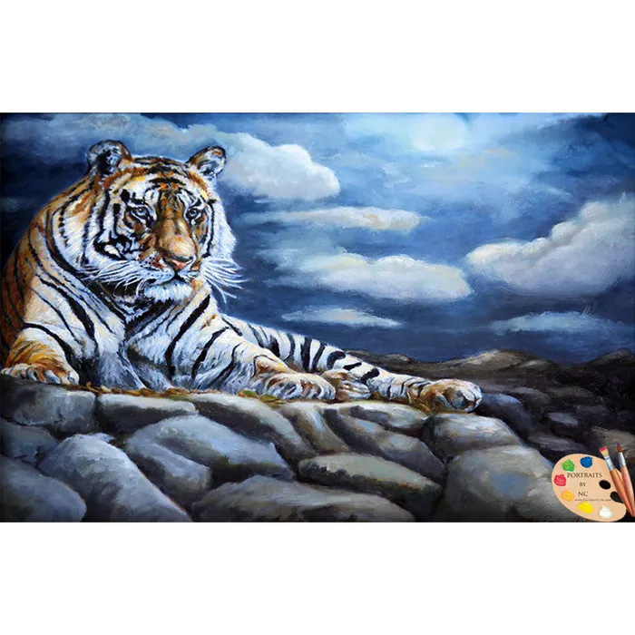 Earrings Portraits by NC Wildlife Art Bengal Tiger Print 156