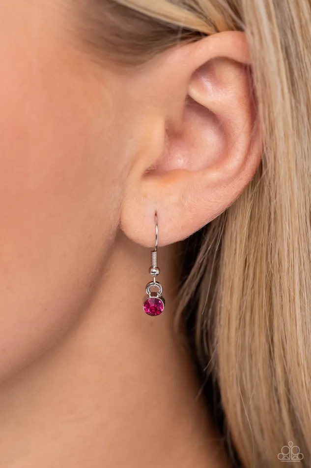 Earrings Sliding Splendor Pink Paparazzi Accessories