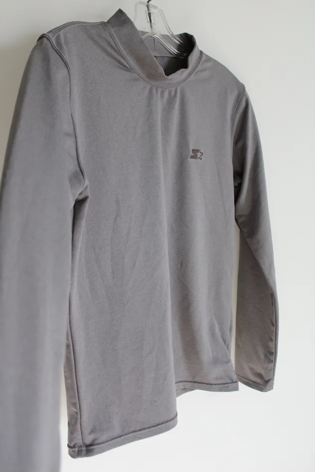 Earrings Starter Gray Mock Neck Shirt 1618 Starter