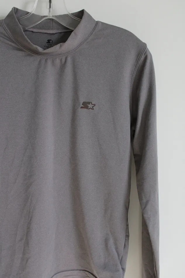 Earrings Starter Gray Mock Neck Shirt 1618 Starter