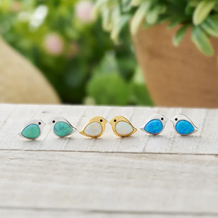 Earrings Sterling Silver Opal Birdie Stud Bundle Chadds Ford Jewelry