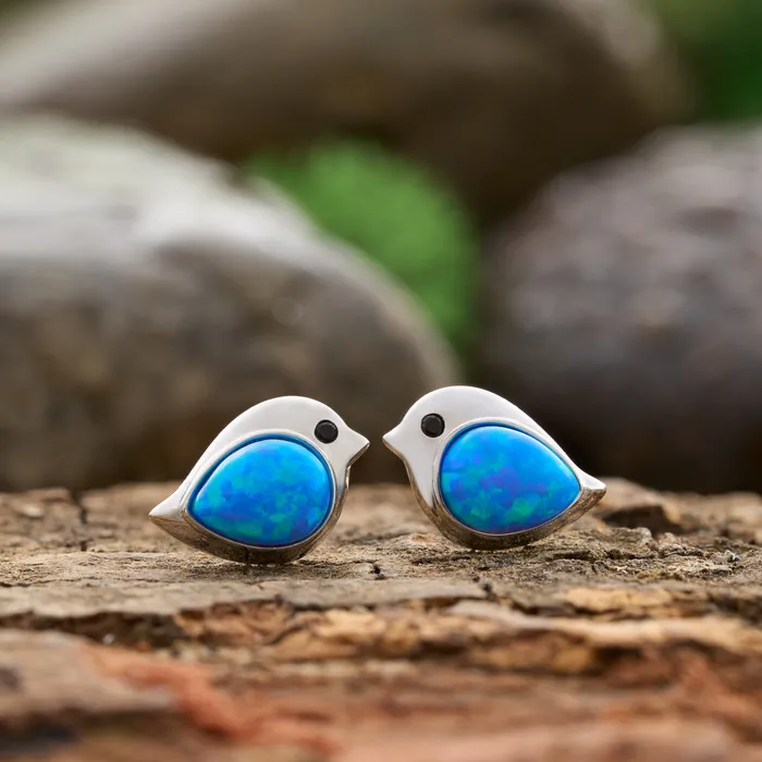 Earrings Sterling Silver Opal Birdie Stud Bundle Chadds Ford Jewelry