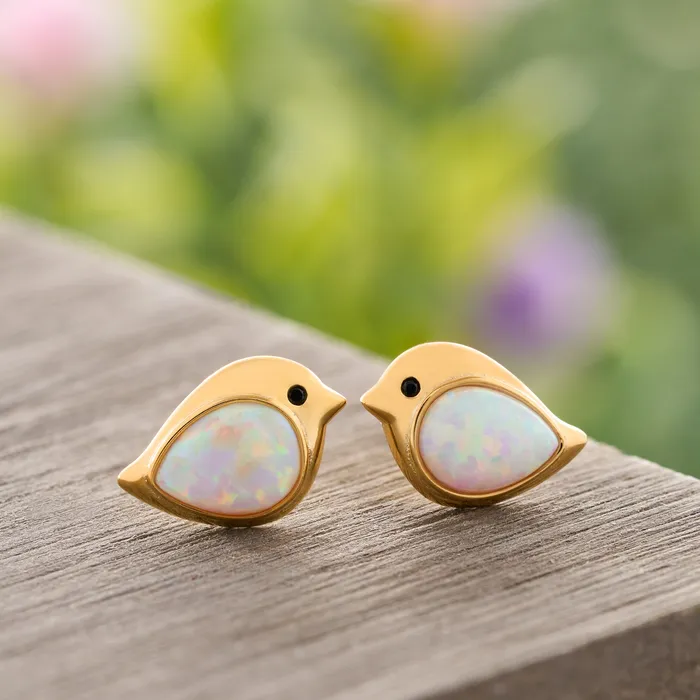 Earrings Sterling Silver Opal Birdie Stud Bundle Chadds Ford Jewelry