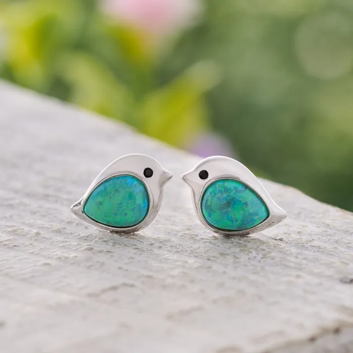 Earrings Sterling Silver Opal Birdie Stud Bundle Chadds Ford Jewelry