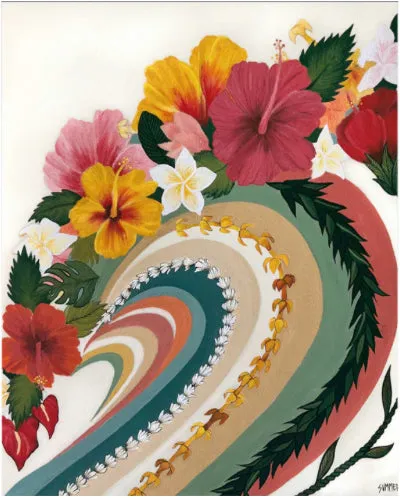 Earrings SUMMASEA Summasea Lei Wave Print by Summer Colmus 8 x 10