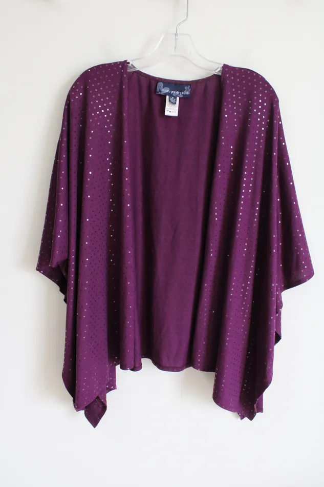 Earrings Susan Graver Sparkle Purple Cardigan M Susan Graver