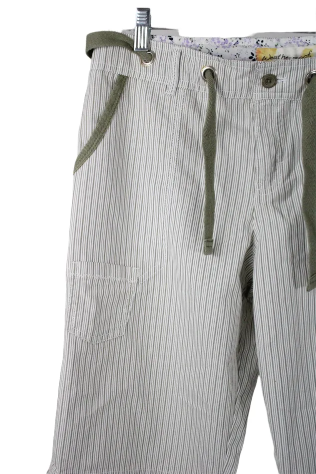 Earrings Weatherproof Green Striped Capri Pants 8 Weatherproof