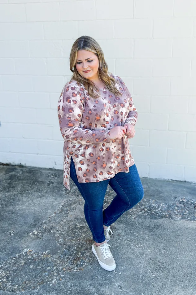Earrings Zenana Always There Leopard Top Mocha
