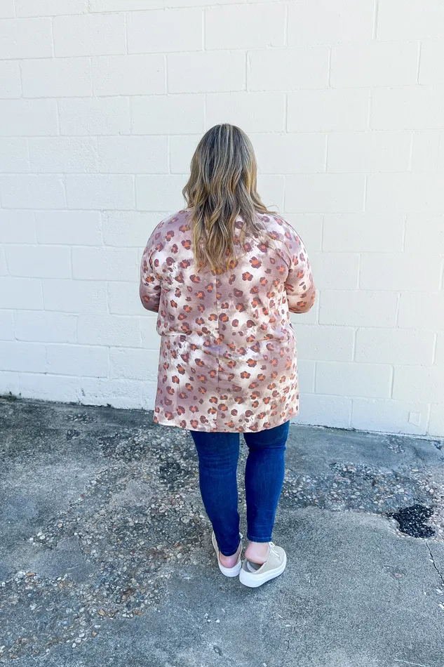 Earrings Zenana Always There Leopard Top Mocha