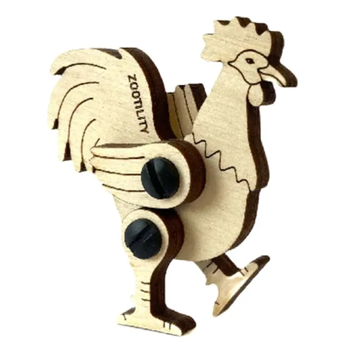 Earrings ZOOTILITY Zootility Land 3D Wooden Rooster Puzzle Kit