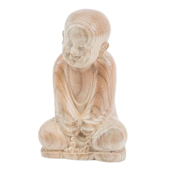 Eastern Elm Earrings Jizo Happy Buddha Sculpture