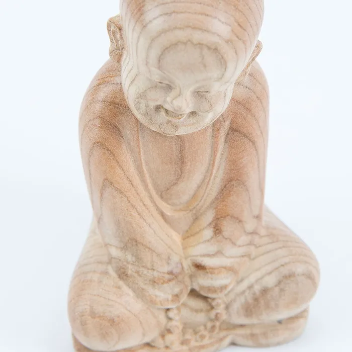 Eastern Elm Earrings Jizo Happy Buddha Sculpture