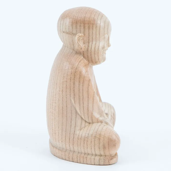 Eastern Elm Earrings Jizo Happy Buddha Sculpture