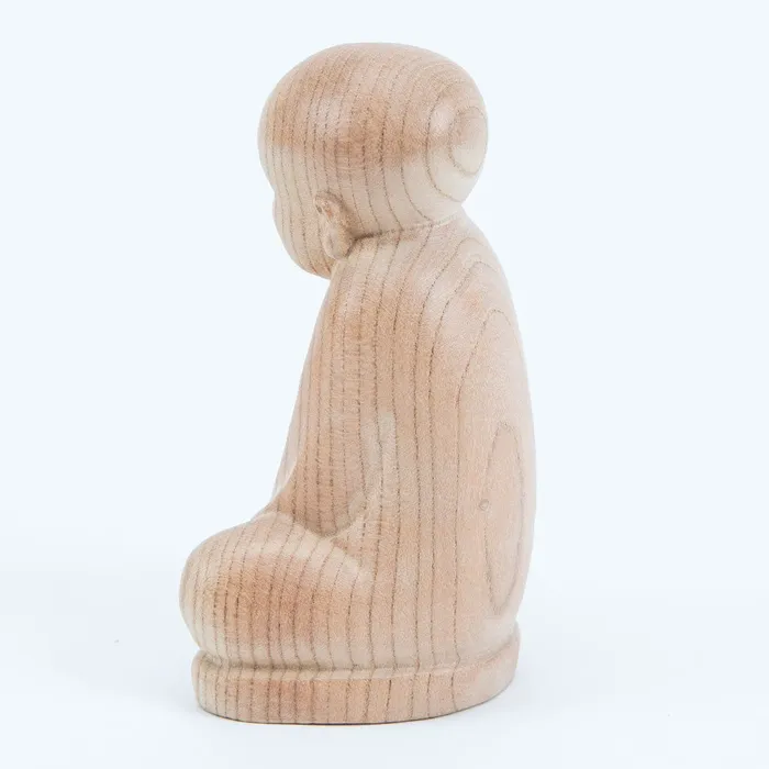 Eastern Elm Earrings Jizo Happy Buddha Sculpture