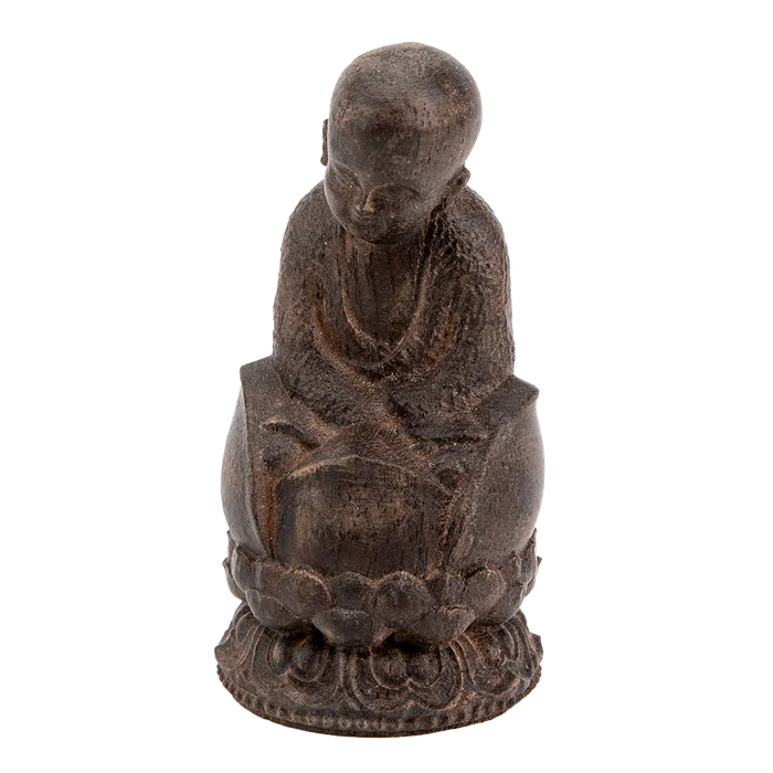 Eastern Elm Earrings Jizo Statue Sitting On A Lotus