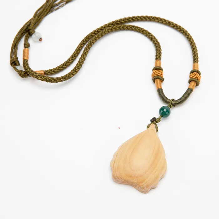 Eastern Elm Necklaces Wooden Amulet Necklace