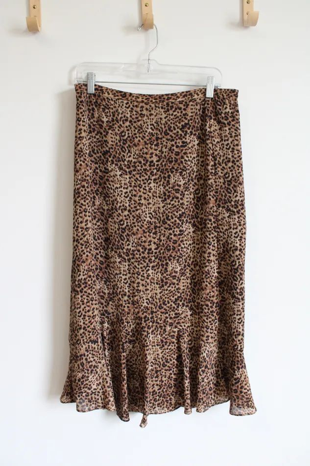 Emma James Earrings Emma James Flowy Leopard Print Skirt 4 Petite