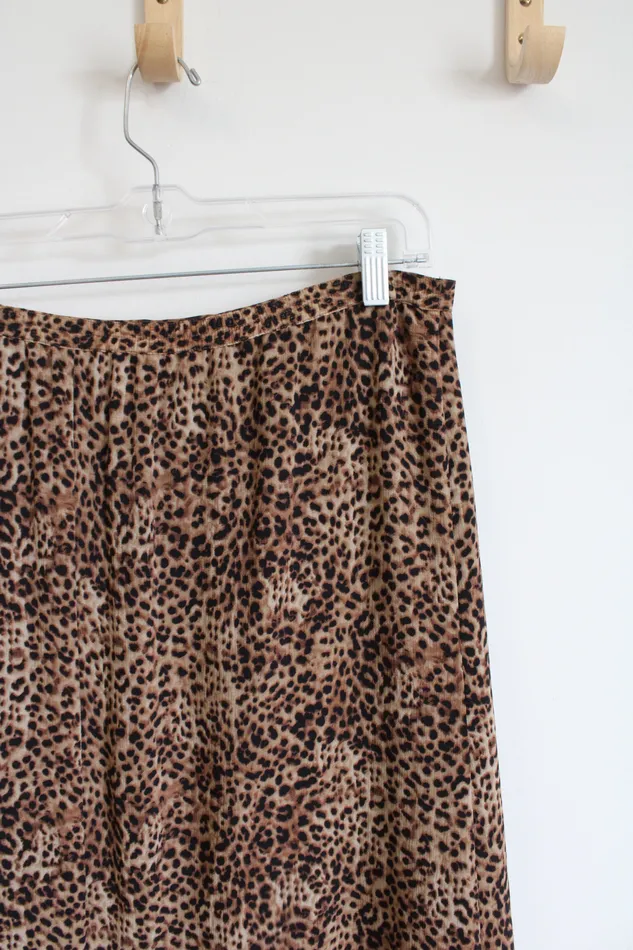 Emma James Earrings Emma James Flowy Leopard Print Skirt 4 Petite