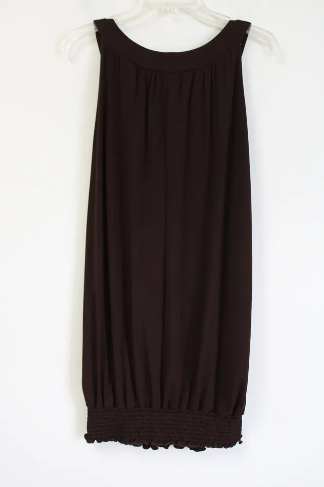 En Focus Earrings En Focus Brown Dress 14