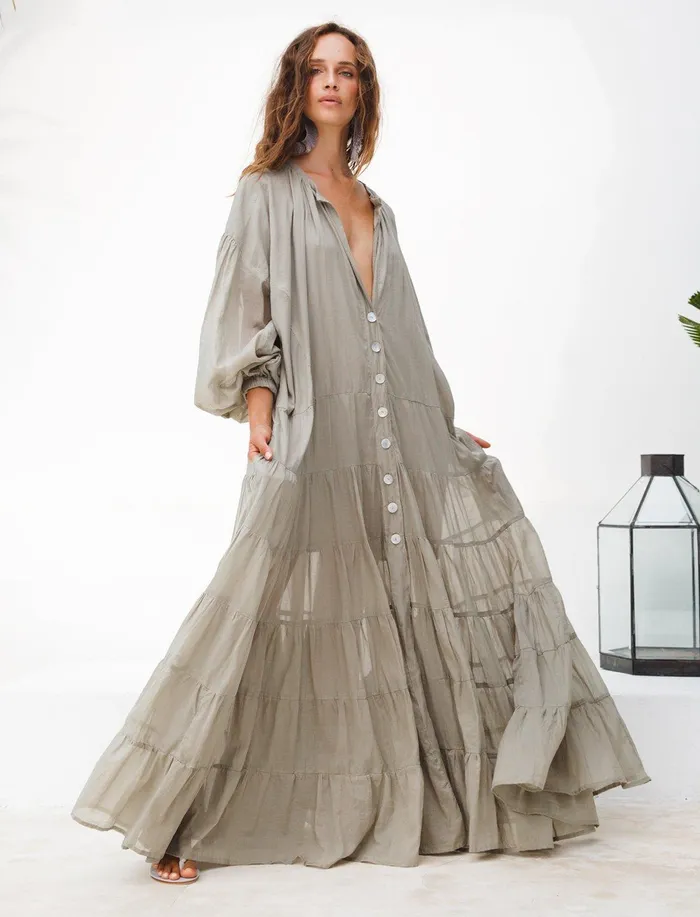 Erika Pea Earrings ELLA WOMEN BOHEMIAN MAXI DRESS