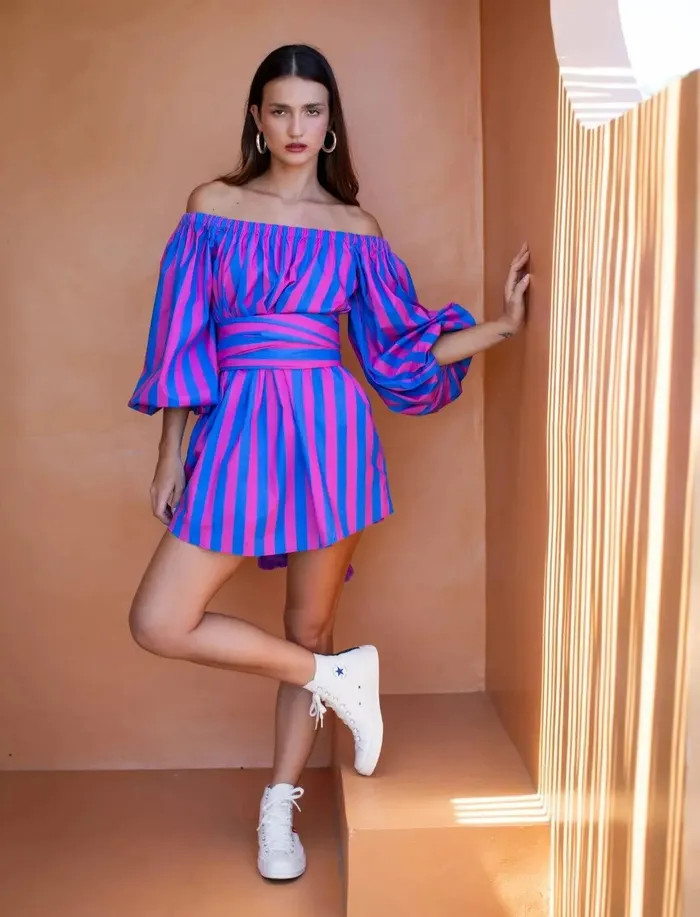Erika Pea Earrings HARLOW MINI DRESS