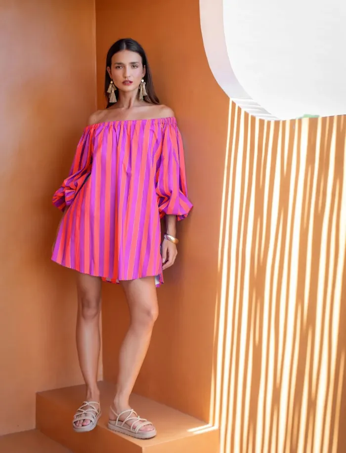 Erika Pea Earrings HARLOW MINI DRESS