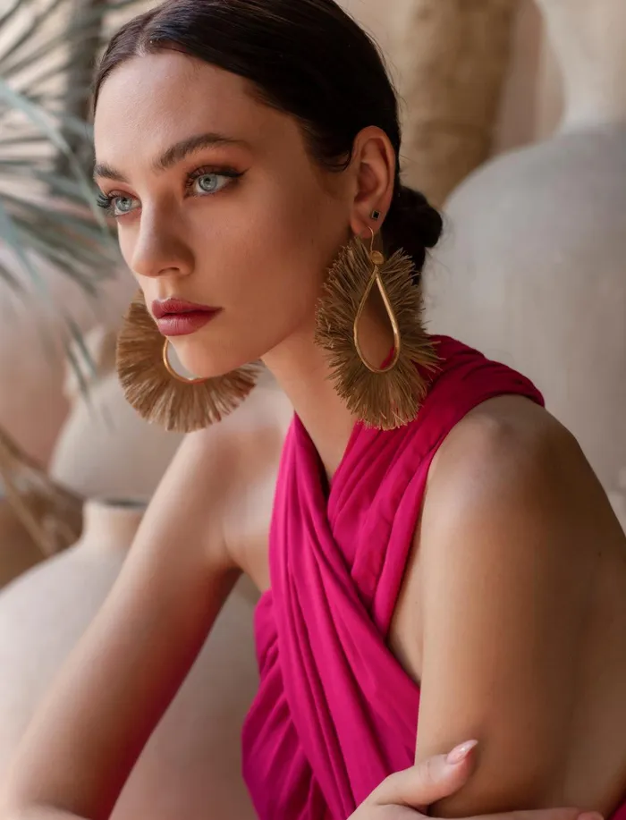 Erika Pea Earrings SALSA RAFIA EARRING Erika Pea Earrings SALSA RAFIA EARRING